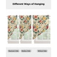 thumbnail image 4 of Vintage Spring Floral Swag Valances for Windows, Watercolor Farmhouse Botanical Rod Pocket Sheer Valances for Small Windows, Swag Toppers Light Filtering for Kitchen Living Room 2 Panels 36''x36'', 4 of 6
