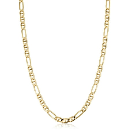 Au Naturale Solid 14k Yellow Gold Ficonucci Link Chain Necklace (4.8 mm, 20 inch)