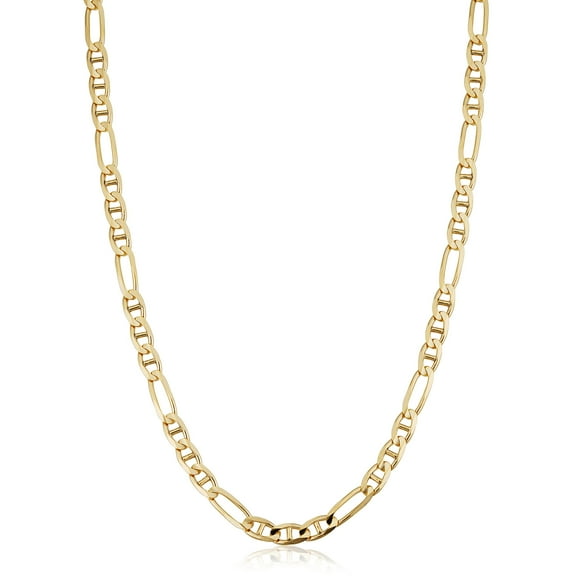 Au Naturale Solid 14k Yellow Gold Ficonucci Link Chain Necklace (4.8 mm, 20 inch)