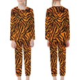 thumbnail image 4 of DISNIMO Animals Tiger Stripes Long Sleeve 4t Boys Pajamas 2 Piece Set for Kids Pj Pants Set for Girls Long Sleeve Sleepwear Sets for Kids Crewneck Nightwear with Pocket Kids, 4 of 7