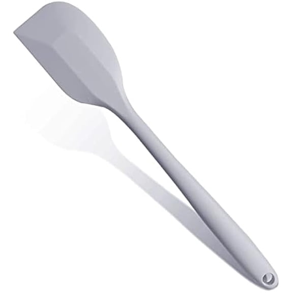 Gray Rubber Spatula for Kitchen Use, 10.8In Silicone Spatulas for Cooking Heat Resistant, Flexible Small kitchen Spatula for Kitchen Nonstick Cookware, Seamless & Dishwasher reliable