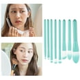 thumbnail image 5 of Unique Bargains 8 Pcs Travel Blending Makeup Brush Set Foundation Contour Concealer Blusher Brush Light Blue, 5 of 6