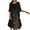 Black, variant on Usmixi Women Comfy Round Neck Sleeveless Floral Print Long Chiffon Dress with Solid Cardigan Coat Two-Piece Sets Elegant Wedding Guest Flowy Dresses Gray XXXL