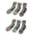 thumbnail image 2 of 6 Pairs of Men's Heavy Duty Work Socks - Reinforced Heel & Toe, Anatomical Heel Design, Comfort Toe Seams, Stay-Up Comfort Bands - Durable Poly Cotton Blend, 2 of 5