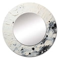 thumbnail image 3 of Designart "Minimalist Wave Grey and White Mid Century" Abstract Collages Grey Large Round Mirror - Round Mirror Wall Décor - Mid-Century Round Printed Mirror 23" x 23" Inch, 3 of 6