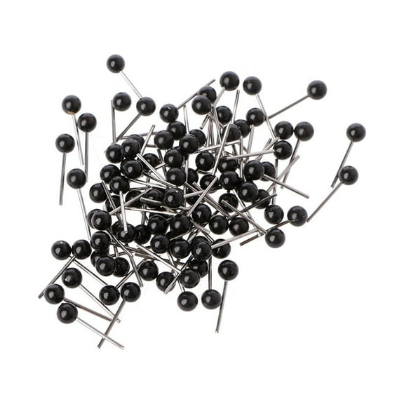 Yokua 100Pcs Glass Eyes 4mm Needle Felting Black Beans Puppet for Doll Craft
