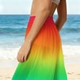 thumbnail image 7 of dazeni Swimsuit Coverup for Women See-Through Mesh High Waisted Long Pants Rainbow Colorful SwimsuitS Bikini Bottoms Cover Up Summer Wide Leg Loose Beach Trousers E X-Large, 7 of 7