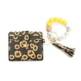 thumbnail image 3 of Dalazy Women Keychain Bag with Tassel Wallet Fashion Key Chain Snap Button Card Holder Bangle Bracelet Keyring Pendant Accessory Sunflowers, 3 of 8