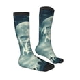 thumbnail image 3 of Fotbe Scary Moon And Clouds print Women's Men's Novelty Crew Socks Cotton Socks Knee High Socks for Walking,Running,Nurses,Pregnancy, 3 of 8