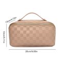 thumbnail image 3 of Bolsas De Maquillaje Bolsa de cosméticos de PU, caja de maquillaje a cuadros de gran capacidad, portátil para mujeres, regalos de vacaciones Sywqhk Cuidado Belleza, 3 of 3