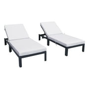 Maykoosh Tuscan Temptations Modern Outdoor Chaise Lounge Chair With Cushions Set of 2