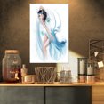 thumbnail image 1 of Design Art - Danseuse Femme en Robe Bleue, 1 of 4