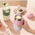 thumbnail image 2 of Taza de café de acero inoxidable 316, taza termo para el vientre, taza de agua portátil para exteriores para mujer, bonita taza rosa de 380ml, 2 of 5