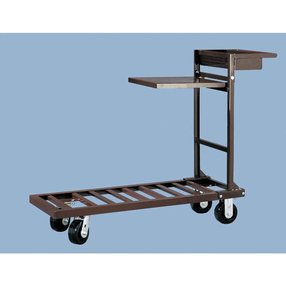 HUBERT® Platform Utility Cart Brown Coated Steel 4Wheel 51"L x 18"W