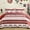 Strip Reindeer Red, variant on Exclusivo Mezcla Christmas Quilt Twin Size, White and Rust Red Striped Bedspreads Reversible Coverlets Bedding Set with Printed Reindeer Snowflakes Pattern (1 Quilt, 1 Pillow Sham)