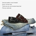 thumbnail image 3 of YOORAN Men's Leather Braided Belt Golf Belt 1 3/8" Braided Belt Casual Jeans with Gift Box, 3 of 6