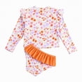 thumbnail image 4 of TOWED22 Toddler Girls Swimsuit Rashguard Set Summer Beach Breathable Tankini with UPF 50+ Sun Protection 2-8T Orange,4-5 Y, 4 of 7