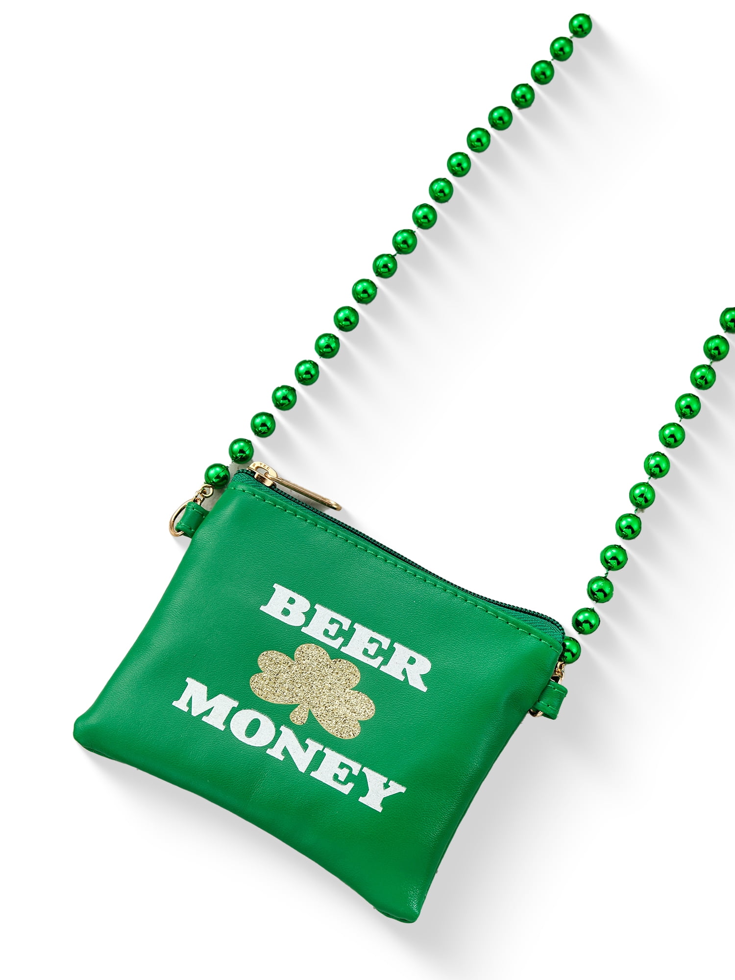 Way to Celebrate St. Patrick's Day Beer Money Necklace with Pouch, 1 Piece