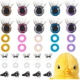 thumbnail image 1 of Ojos de seguridad para manualidades con pestañas, ojos para amigurumi, ojos para peluches, ojos de ganchillo con arandelas, 1 of 6