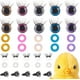 thumbnail image 1 of Ojos de seguridad para manualidades con pestañas, ojos para amigurumi, ojos para peluches, ojos de ganchillo con arandelas, 1 of 6