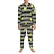 thumbnail image 3 of Balery Lemon Pijama para Hombre de Dos Piezas con Manga Larga, Conjunto de Dormir y Descanso Suave con Bolsillos-Small, 3 of 7