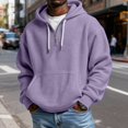 thumbnail image 2 of YNGKMEA Men's Sweatshirt, Mokaloha Mens Shirts, Mokaloha Mens Sweatshirt Waffle Zipper Hooded Sweatshirt Purple Pink XXXXL, 2 of 4