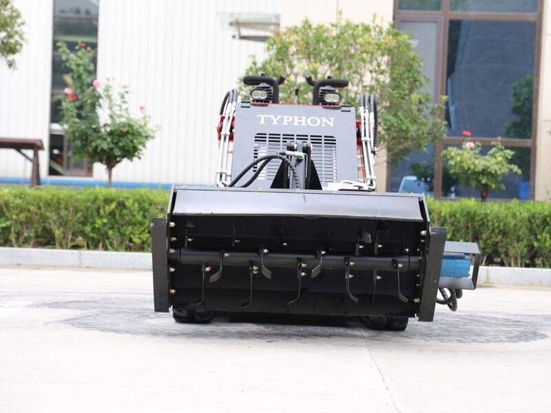 TYPHON Hydraulic Rotary Plow Tiller Attachment for Skid Steer Loaders. Heavy-Duty Soil Prep Tool