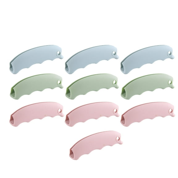 Phlegsive 10 Silicone Bag Handle Grips for Hanging Bags