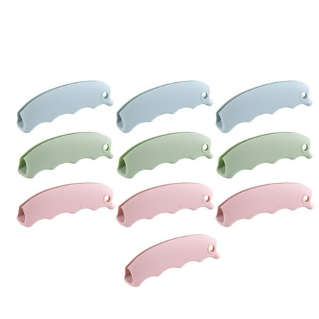 

Chuangji 10 Pcs Labor-saving Silicone Shopping Bag Grocery Carrier Basket Handle Grip Shopping Gadget(Random Color)