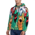 thumbnail image 3 of Lsque Scooby-Doo Pattern Casual Men's Hoodie,Hooded Sweatshirt with Kangaroo Pocket,Pullover Hoodie-Large, 3 of 8