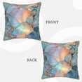 thumbnail image 3 of Susaid Pastel Abstract Fluid Art Print Velvet Throw Pillow Covers Home Art Deco Pillowcase Square Pillow Case Cushion Cover for Bed Sofa Living Room Car Indoor and Outdoor-16"x16", 3 of 8