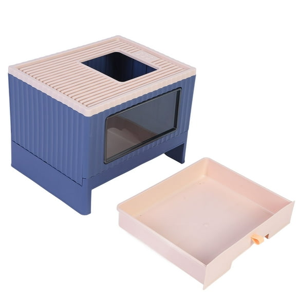 Cat Litter Box, Foldable Kitty Litter Box for Cat Lover