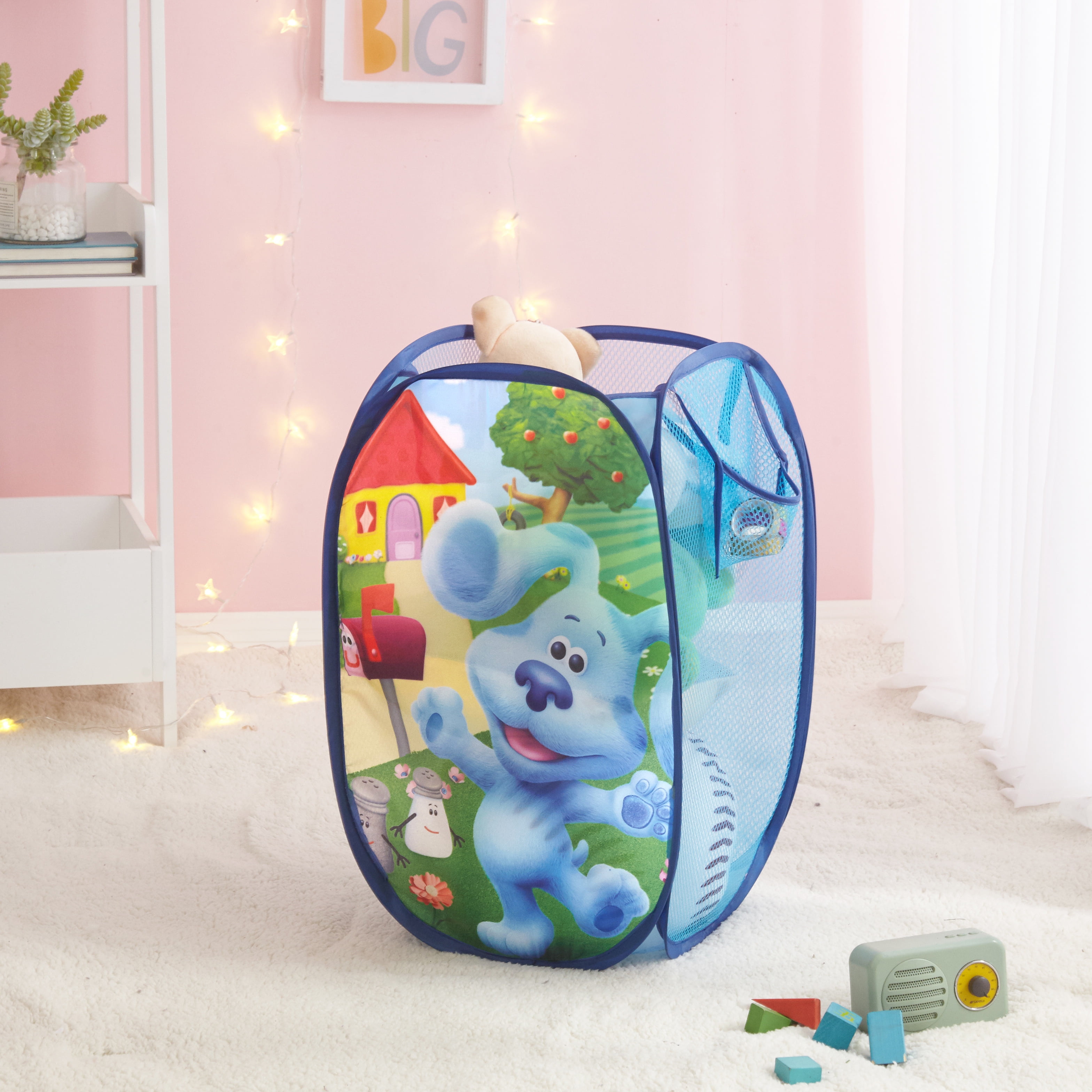 Nickelodeon Blues Clues Blue Polyester Pop Up Hamper for Children's Bedroom Décor