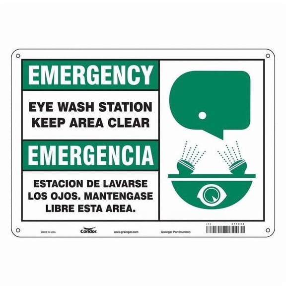 Condor Safety Sign,10 in x 14 in,Aluminum 471C55