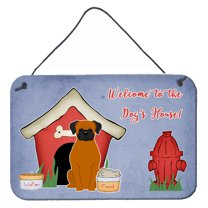 Carolines Treasures BB2869DS812 Dog House Collection Fawn Boxer Wall or Door Hanging Prints  8x12 multicolor