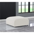 thumbnail image 4 of Meridian Furniture Miramar Cream Durable Linen Textured Ottoman, 4 of 6