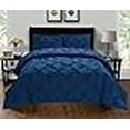 thumbnail image 3 of Celine Linen Luxury Super-Soft Coziest 1500 Thread Count Egyptian Quality 3-Piece Pintuck Design Duvet Cover Set, (Insert Comforter Protector) Wrinkle-Free, Full/Queen, Navy Blue, 3 of 3
