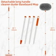 thumbnail image 7 of Baseboard Cleaner Tool with Handle, Extendable Long Handle Baseboard Cleaning Duster with Reusable Pads for Floorboard, Ceiling Fan Blade Cleaner Duster (Gray), 7 of 7