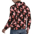 thumbnail image 6 of Fotbe Men's Hoodie with New Year Flamingo Pattern - Kangaroo Pocket Pullover Hooded Sweatshirt, Perfect for Daily Wear, Travel, and Home-3X-Large, 6 of 7