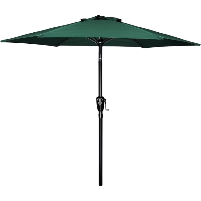 Simple Deluxe Parasol de Patio Extérieur 7,5 Pieds avec Inclinaison/balayage à Bouton-Poussoir, Protection UV Imperméable pour Jardin Terrasse Arrière-Cour Piscine, Vert