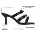 thumbnail image 3 of Journee Collection Womens Kristina Vegan Leather Slip On Open Toe Pumps, 3 of 7