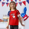 thumbnail image 3 of CCRFTGI 4th Of July American Flag Shirts for Kids Girls Size 7 Patriotic 250th Anniversary Flag Duck July 4th Celebration Independence Day Short Sleeve Tee Tops Watermelon Red 2-3 Years, 3 of 5