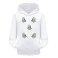 thumbnail image 6 of Mercatoo Kids Girls Cute Print 𝗛oodie Halloween Long Sleeve Hooded Loose Comfortable Sweatshirt with Pocket Fall Top, 6 of 7