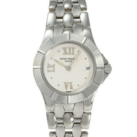 Pre-Owned Patek Philippe Neptune 4880 001 Silver Dial Watch for Women __ (Good)