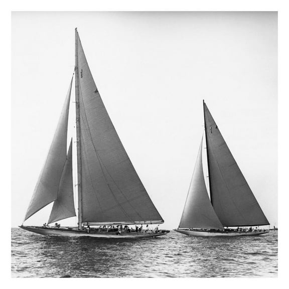 Global Gallery's 'Sailboats in the America's Cup, 1934' By Edwin Levick Unframed Giclee on Paper Print