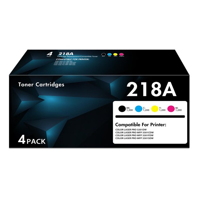 Cartuchos de tóner PRINKUS 218A paquete de 4 para HP 218A 3301fdw