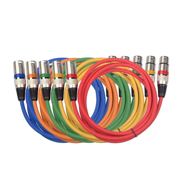 Xlr 3pin A Foil+alambre Blindaje Trenzado 5pcs Aleación Zinc Cable Balanceado Alambre