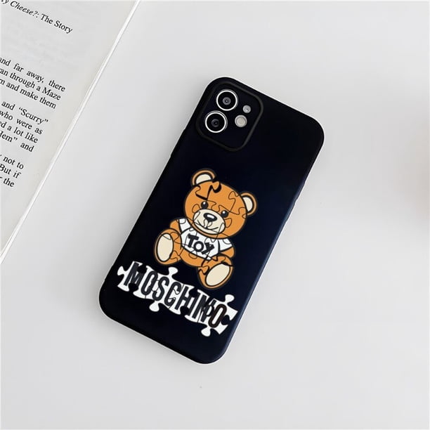 Funda de oso bonito para IPhone 14, carcasa moderna para Iphone 14, 11, 12 Pro, 8, 7 Plus, X, 13 Pro MAX, SE2020, XR, XS, MINISO-M-MOSCHINO, caramelo Fivean unisex