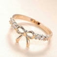 thumbnail image 1 of Simple Diamond Bow Ring Women's Rings, 1 of 2