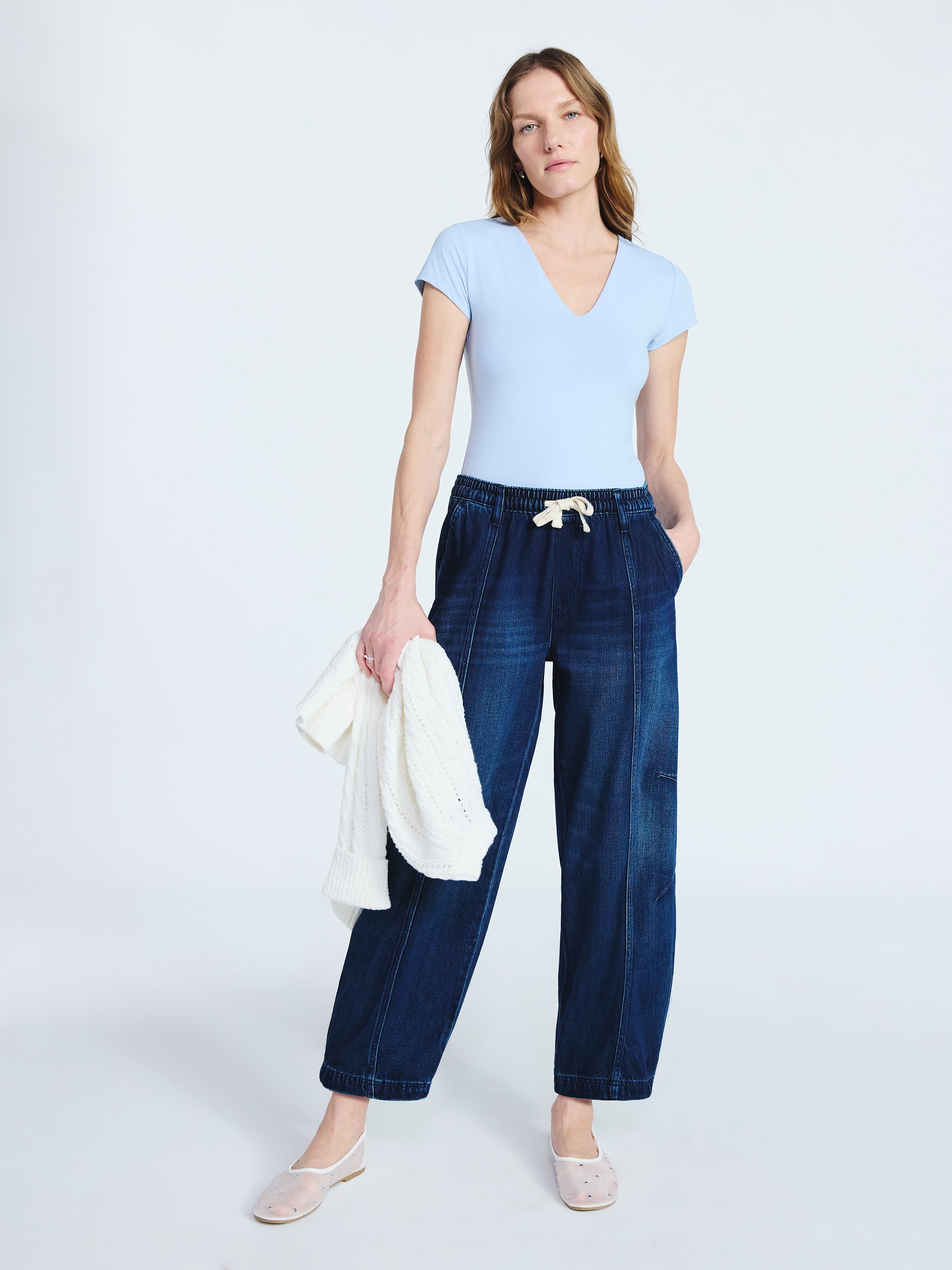 Scoop Women's and Women's Plus Refined Contour V Neck Tee, Sizes XS-4X